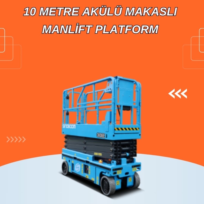 10 Metre Akülü Makaslı Manlift Platform
