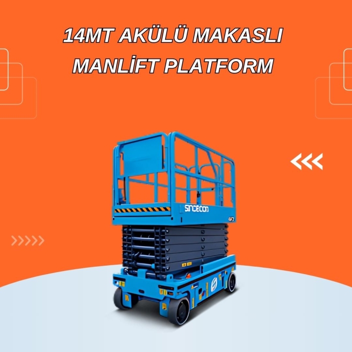 14mt Akülü Makaslı Manlift Platform