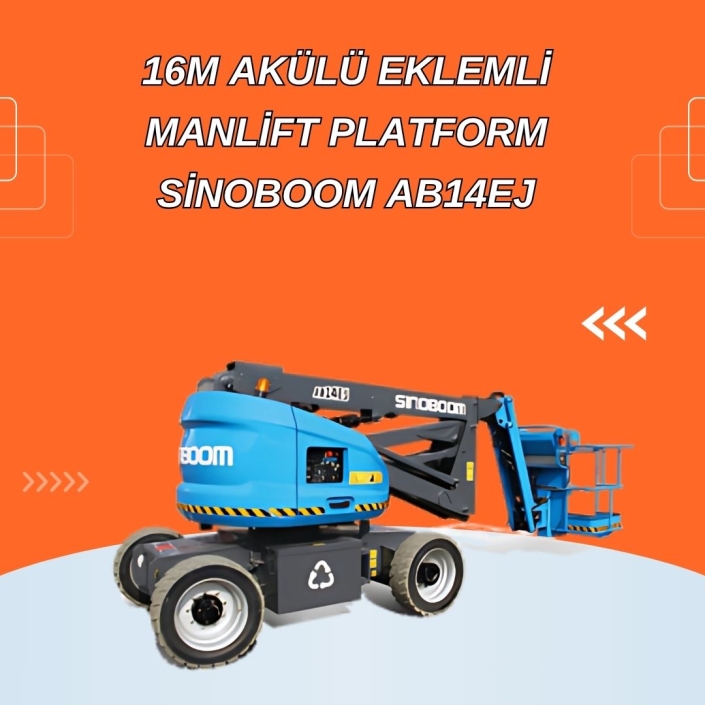 16M Akülü Eklemli Manlift Platform Sinoboom AB14EJ