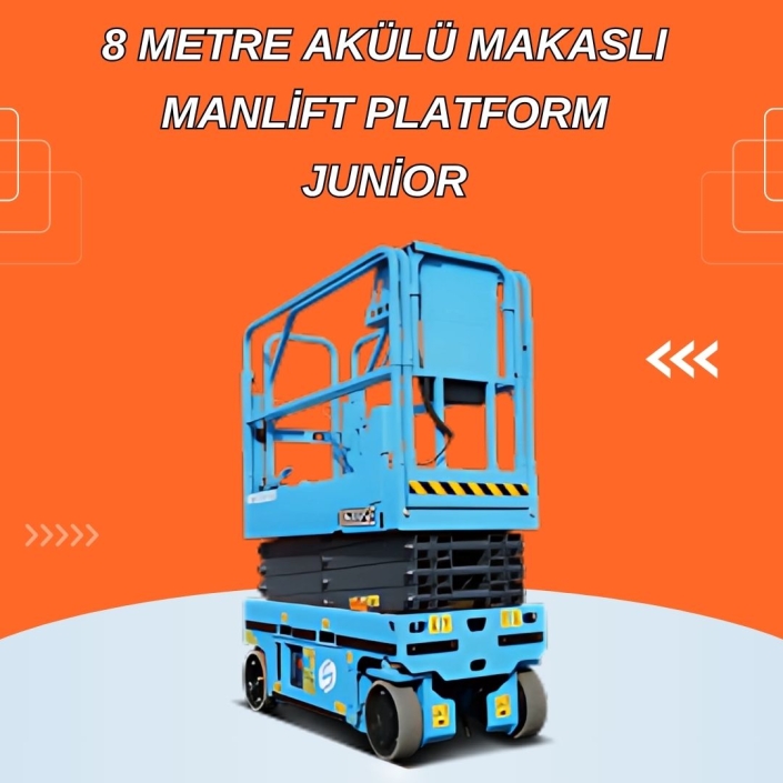 8 Metre Akülü Makaslı Manlift Platform Junior